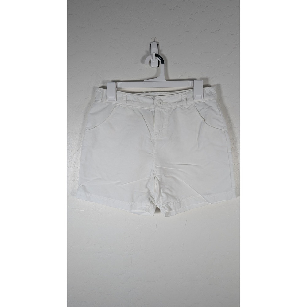 Columbia Shorts‎ Womens 6 White PFG Chino Twill Elastic Waist Fishing Outdoor
